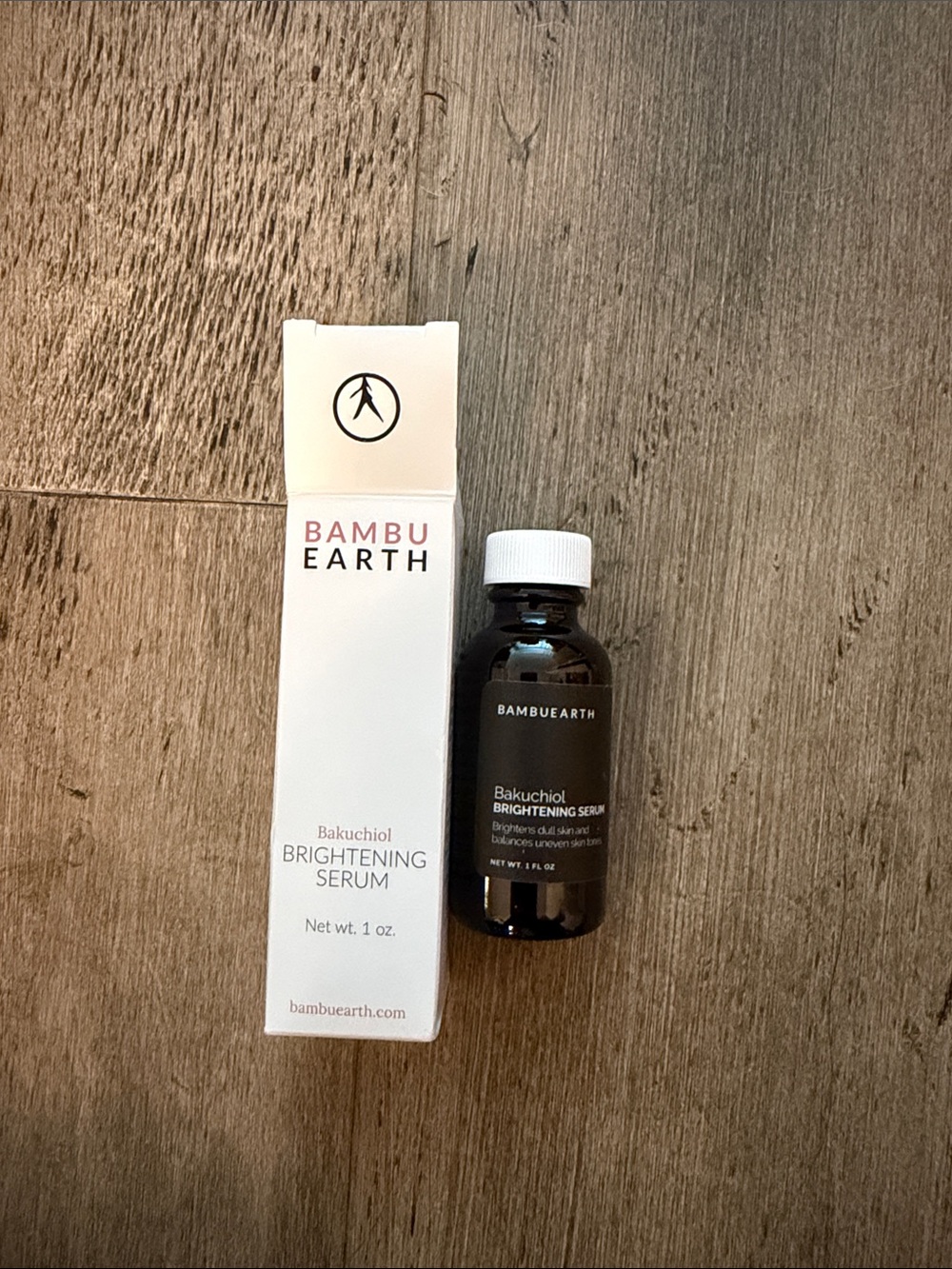 Bakuchiol Brightening Serum - White Bottle & Brown Glass